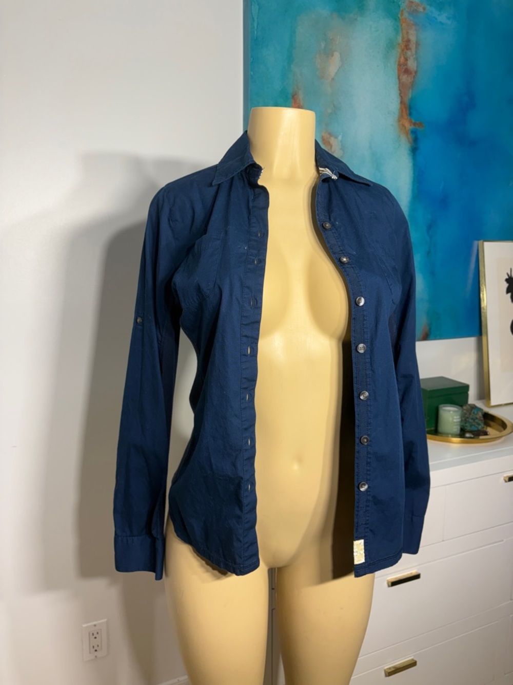 Converse Navy Blue Button-Down Shirt